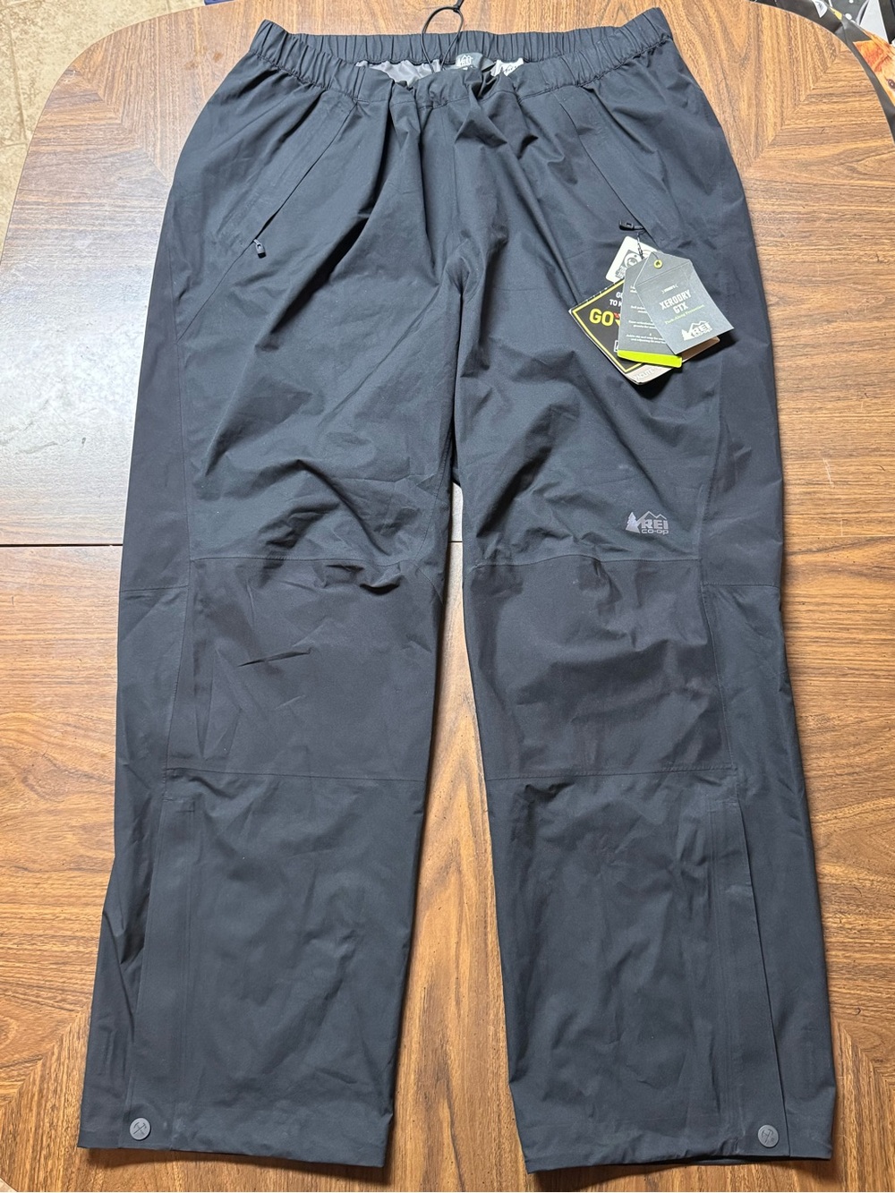 REI Co-op XeroDry GTX Goretex Rain Pants Men 2XL Black Waterproof Hiking Outdoor